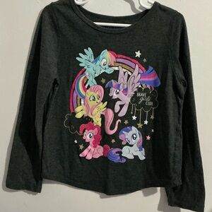 My Little Pony Long Sleeve Tee - Black with Colorful Characters